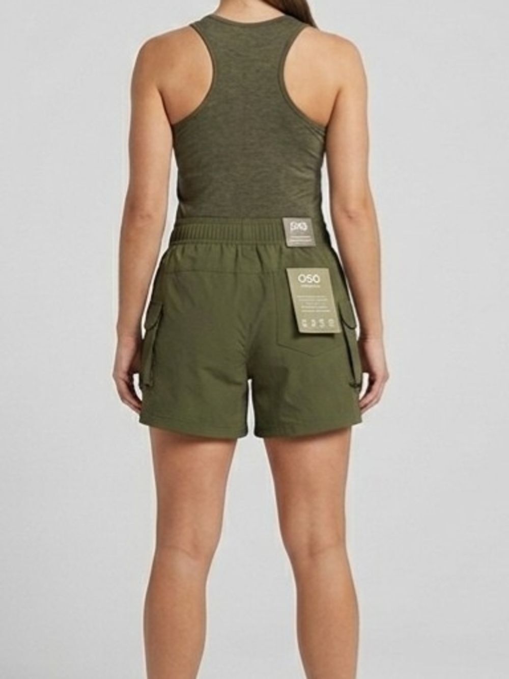 Dick's Sporting Goods (DSG Women's Cargo Woven Shorts Olive High Rise Size Large - Picture 2 of 4